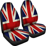 Grunge Union Jack British Flag Print Universal Fit Car Seat Covers 102422