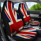 Grunge Union Jack British Flag Print Universal Fit Car Seat Covers 102422