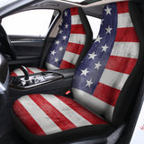 Grunge USA Flag Print Universal Fit Car Seat Covers 102422