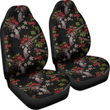 Guns And Flowers Pattern Print Universal Fit Car Seat Covers 102422
