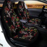 Guns And Flowers Pattern Print Universal Fit Car Seat Covers 102422