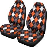 Halloween Argyle Pattern Print Universal Fit Car Seat Covers 102422