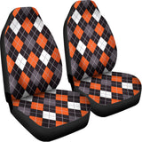 Halloween Argyle Pattern Print Universal Fit Car Seat Covers 102422