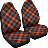 Halloween Buffalo Check Pattern Print Universal Fit Car Seat Covers 102422