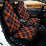 Halloween Buffalo Check Pattern Print Universal Fit Car Seat Covers 102422