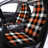 Halloween Buffalo Plaid Pattern Print Universal Fit Car Seat Covers 102422