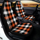 Halloween Buffalo Plaid Pattern Print Universal Fit Car Seat Covers 102422