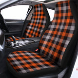 Halloween Buffalo Plaid Print Universal Fit Car Seat Covers 102422
