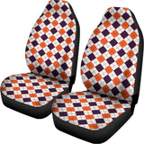 Halloween Checked Pattern Print Universal Fit Car Seat Covers 102422