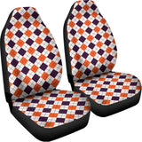 Halloween Checked Pattern Print Universal Fit Car Seat Covers 102422