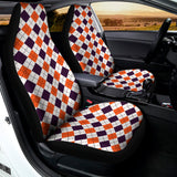 Halloween Checked Pattern Print Universal Fit Car Seat Covers 102422