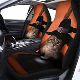 Halloween Cute Witch Cat Print Universal Fit Car Seat Covers 102422
