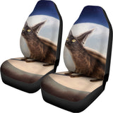 Halloween Flying Witch Cat Print Universal Fit Car Seat Covers 102422