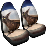 Halloween Flying Witch Cat Print Universal Fit Car Seat Covers 102422