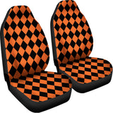 Halloween Harlequin Pattern Print Universal Fit Car Seat Covers 102422