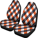 Halloween Party Argyle Pattern Print Universal Fit Car Seat Covers 102422
