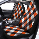 Halloween Party Argyle Pattern Print Universal Fit Car Seat Covers 102422