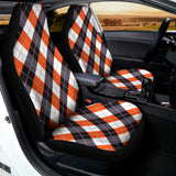 Halloween Party Argyle Pattern Print Universal Fit Car Seat Covers 102422