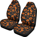 Halloween Pumpkin And Bat Pattern Print Universal Fit Car Seat Covers 102422
