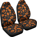 Halloween Pumpkin And Bat Pattern Print Universal Fit Car Seat Covers 102422