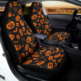 Halloween Pumpkin And Bat Pattern Print Universal Fit Car Seat Covers 102422