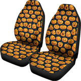 Halloween Pumpkin Jack-O'-Lantern Print Universal Fit Car Seat Covers 102422