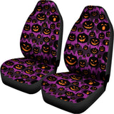 Halloween Pumpkin Smiley Faces Print Universal Fit Car Seat Covers 102422