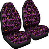 Halloween Pumpkin Smiley Faces Print Universal Fit Car Seat Covers 102422