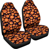 Halloween Pumpkin Witch Pattern Print Universal Fit Car Seat Covers 102422