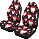 Halloween Scary Clown Pattern Print Universal Fit Car Seat Covers 102422
