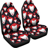 Halloween Scary Clown Pattern Print Universal Fit Car Seat Covers 102422
