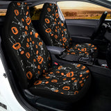 Halloween Skeleton And Pumpkin Print Universal Fit Car Seat Covers 102422
