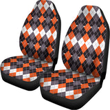 Halloween Themed Argyle Pattern Print Universal Fit Car Seat Covers 102422