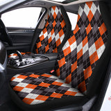 Halloween Themed Argyle Pattern Print Universal Fit Car Seat Covers 102422