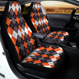 Halloween Themed Argyle Pattern Print Universal Fit Car Seat Covers 102422