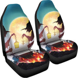 Halloween Witch And Cauldron Print Universal Fit Car Seat Covers 102422