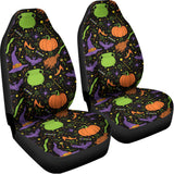 Halloween Wizard Pattern Print Universal Fit Car Seat Covers 102422