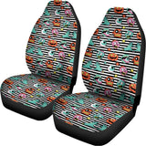 Halloween Zombie Striped Pattern Print Universal Fit Car Seat Covers 102422