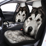 Hand Drawn Alaskan Malamute Print Universal Fit Car Seat Covers 102422