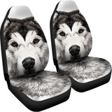 Hand Drawn Alaskan Malamute Print Universal Fit Car Seat Covers 102422