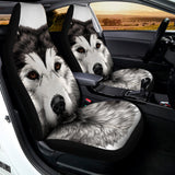 Hand Drawn Alaskan Malamute Print Universal Fit Car Seat Covers 102422
