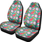 Hand Drawn Dragon Fruit Pattern Print Universal Fit Car Seat Covers 102422