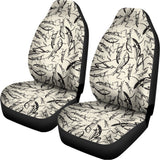 Hand Drawn Mantis Pattern Print Universal Fit Car Seat Covers 102422