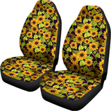 Hand Drawn Sunflower Pattern Print Universal Fit Car Seat Covers 102422