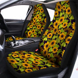 Hand Drawn Sunflower Pattern Print Universal Fit Car Seat Covers 102422
