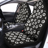 Hand Drawn Vinyl Record Pattern Print Universal Fit Car Seat Covers 102422