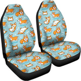 Happy Corgi Pattern Print Universal Fit Car Seat Covers 102422
