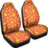 Happy Emoji Pattern Print Universal Fit Car Seat Covers 102422
