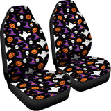 Happy Halloween Ghost Pattern Print Universal Fit Car Seat Covers 102422