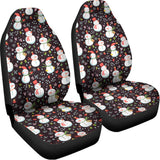 Happy Snowman Pattern Print Universal Fit Car Seat Covers 102422